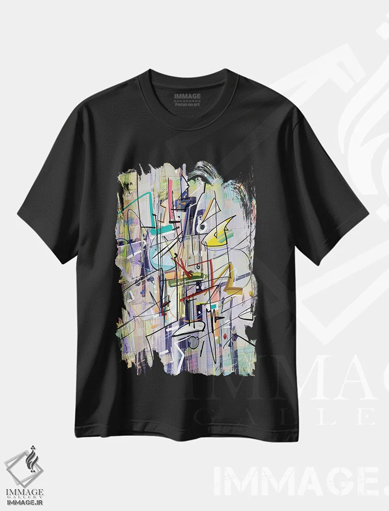 تیشرت مشکی طرح دار هنرمند ناشناس اثر گییرمو آریسمندی | فروشگاه ایماژ