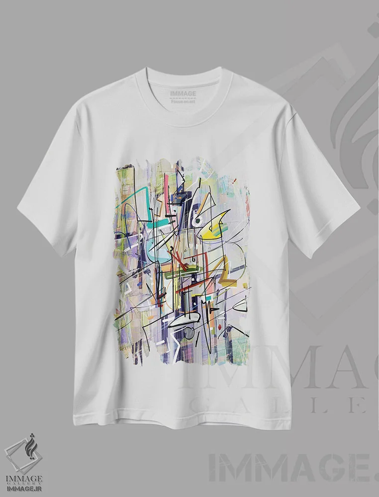 تیشرت سفید طرح دار هنرمند ناشناس اثر گییرمو آریسمندی | immage.ir