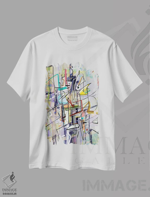 تیشرت سفید طرح دار هنرمند ناشناس اثر گییرمو آریسمندی | immage.ir