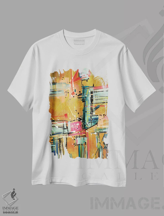 تیشرت سفید طرح دار یخ گرم اثر گییرمو آریسمندی | immage.ir