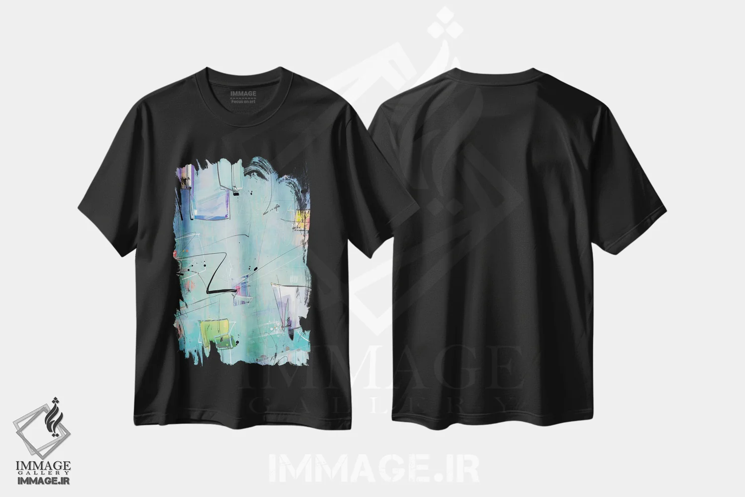 تیشرت مشکی طرح دار آتول اثر گییرمو آریسمندی | immage.ir