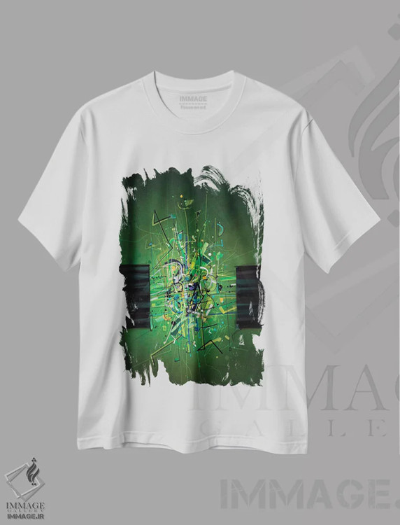 تیشرت سفید طرح دار داده های گمشده اثر گییرمو آریسمندی | immage.ir