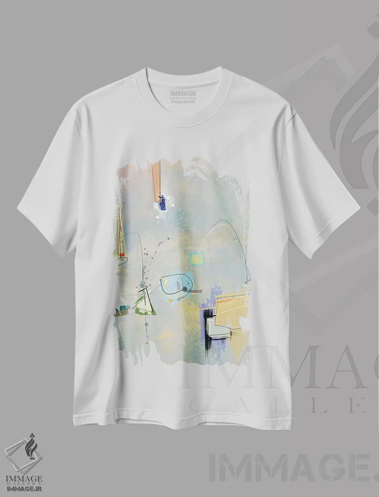 تیشرت سفید طرح دار بدون عنوان ۲۸۰۲۲۰ اثر گییرمو آریسمندی | فروشگاه ایماژ