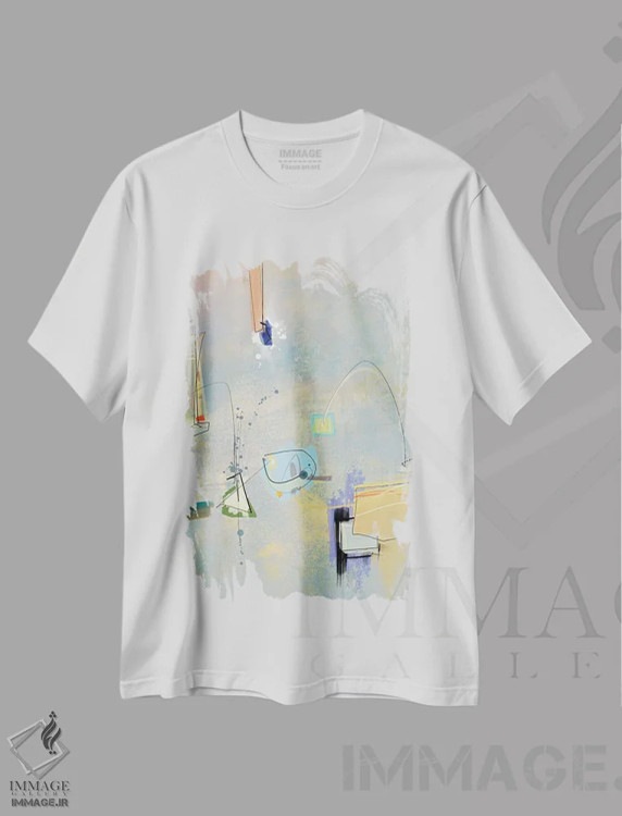 تیشرت سفید طرح دار بدون عنوان ۲۸۰۲۲۰ اثر گییرمو آریسمندی | فروشگاه ایماژ