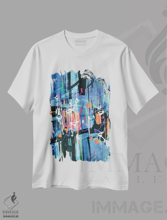 تیشرت سفید طرح دار بدون عنوان ۲۸۰۱۲۰ اثر گییرمو آریسمندی | immage.ir