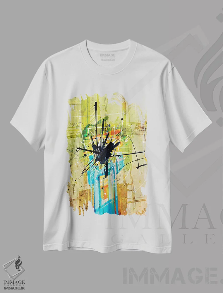 تیشرت سفید طرح دار بدون عنوان ۲۸۱۲۱۹ اثر گییرمو آریسمندی | فروشگاه ایماژ