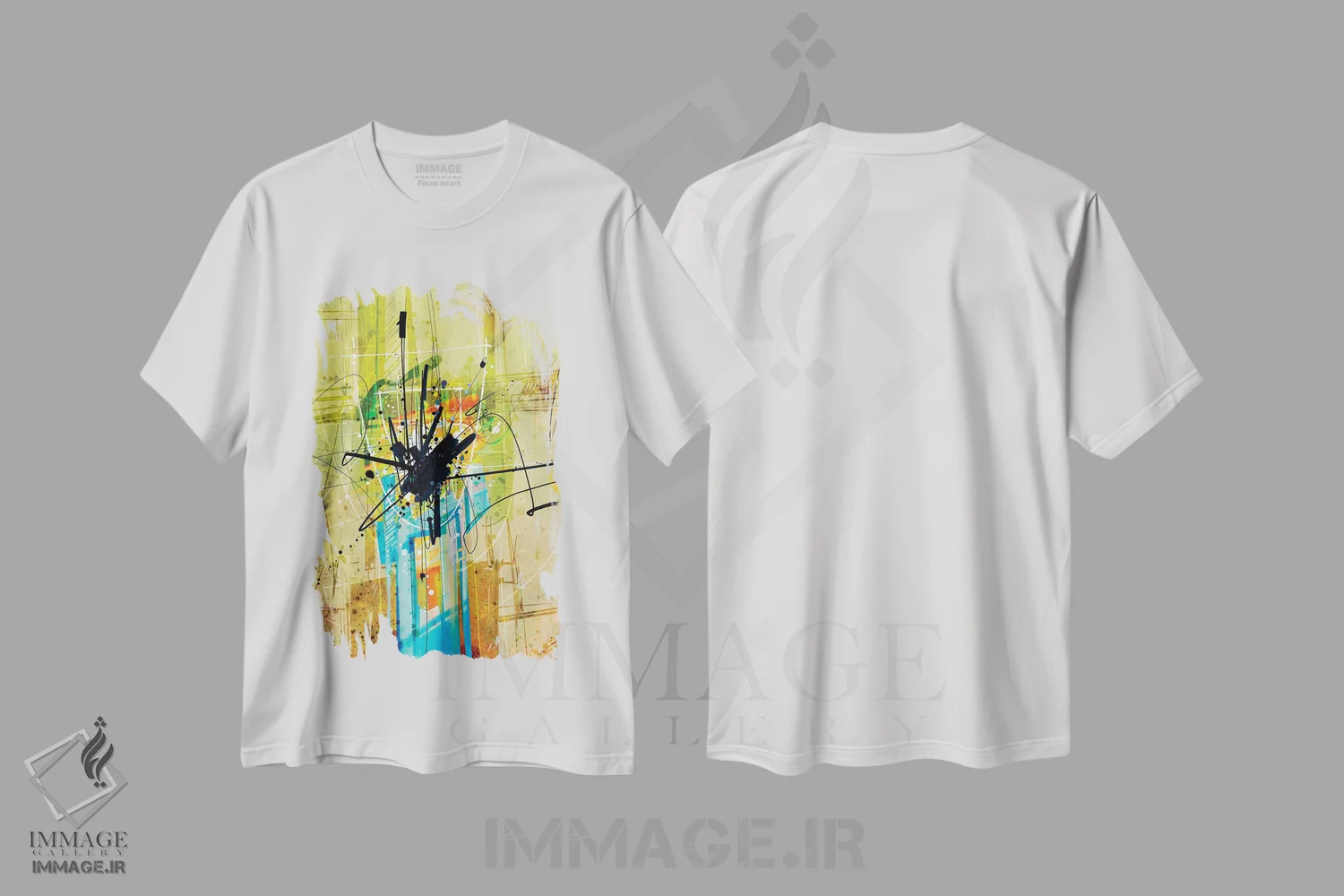 تیشرت سفید طرح دار بدون عنوان ۲۸۱۲۱۹ اثر گییرمو آریسمندی | فروشگاه ایماژ