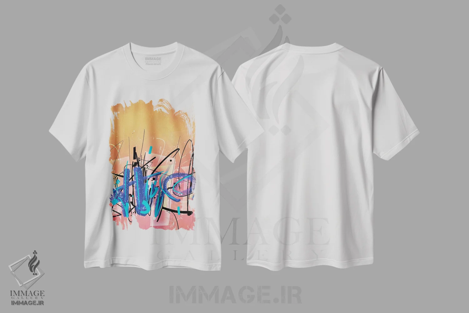 تیشرت سفید طرح دار خون آبی اثر گییرمو آریسمندی | immage.ir