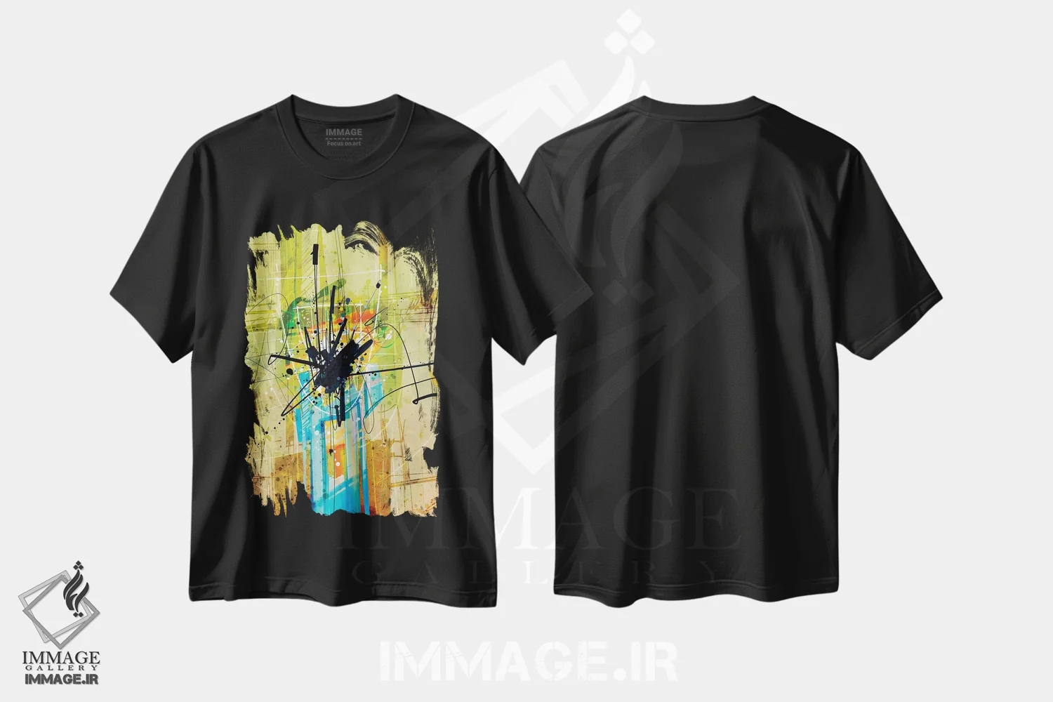 تیشرت مشکی طرح دار بدون عنوان ۲۸۱۲۱۹ اثر گییرمو آریسمندی | immage.ir