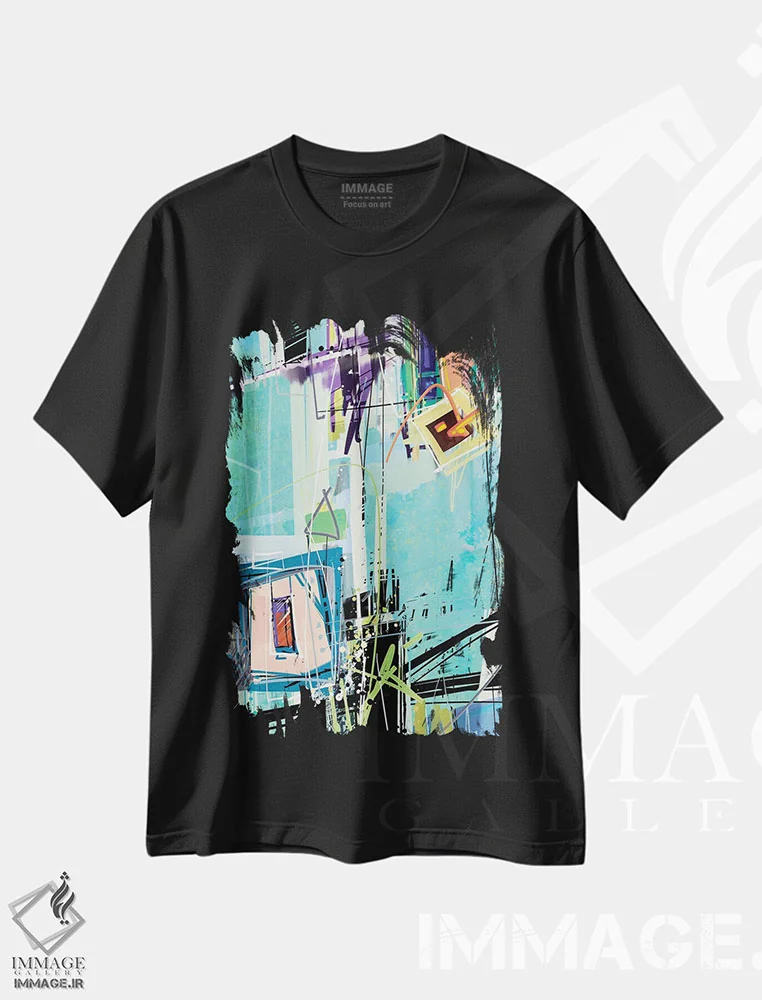 تیشرت مشکی طرح دار بدون عنوان ۲۰۱۲۱۹ اثر گییرمو آریسمندی | immage.ir