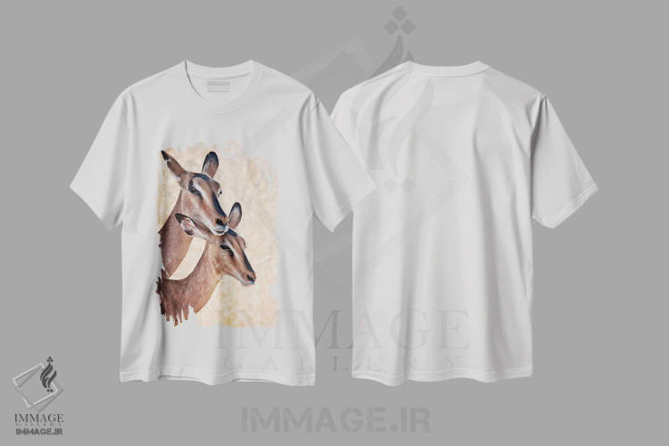 تیشرت سفید طرح دار نگران نباش، من اینجا هستم، مدیوم اثر ماتیلد گیِّمو | فروشگاه ایماژ