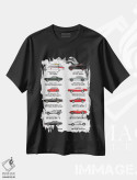 تیشرت مشکی طرح دار اتومبیل های افسانه ای فیلم و تلویزیون، هنر دیجیتال اثر گاو نورتون | فروشگاه ایماژ