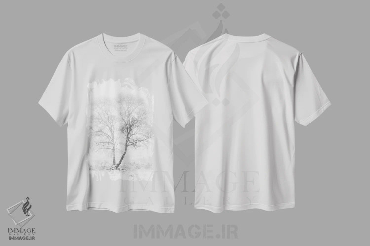 تیشرت سفید طرح دار اوایل صبح، عکاسی سیاه و سفید اثر گرتیه ون سون | immage.ir