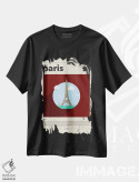 تیشرت مشکی طرح دار شهر پاریس، تزئینی اثر گاستروورلد | فروشگاه ایماژ