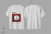 تیشرت سفید طرح دار شهر پاریس، تزئینی اثر گاستروورلد | immage.ir