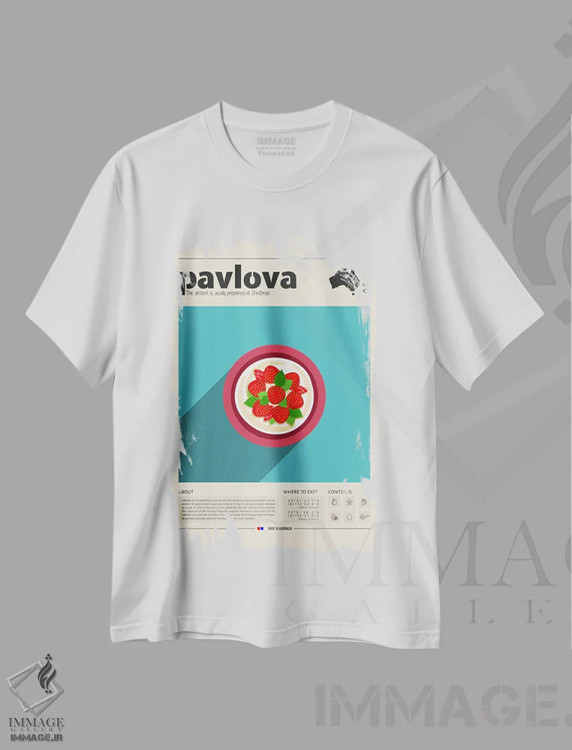 تیشرت سفید طرح دار پاولووا، تزئینی اثر گاستروورلد | immage.ir