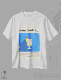 تیشرت سفید طرح دار پینا کولادا، تزئینی اثر گاستروورلد | فروشگاه ایماژ