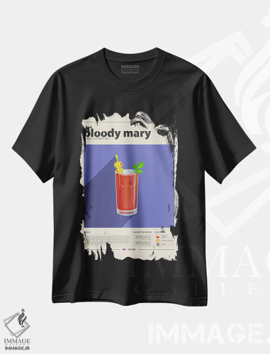تیشرت مشکی طرح دار بلادی مری، تزئینی اثر گاستروورلد | فروشگاه ایماژ