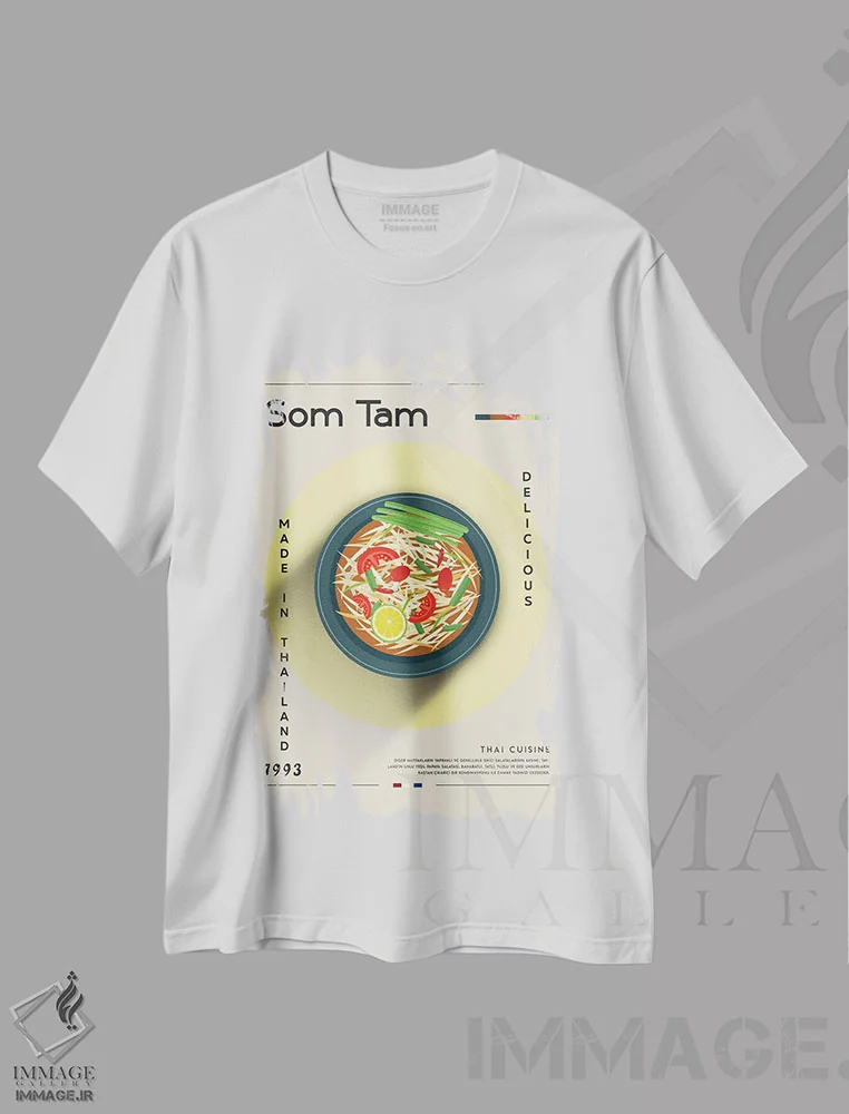 تیشرت سفید طرح دار سوم تام ۱، تزئینی اثر گاستروورلد | فروشگاه ایماژ