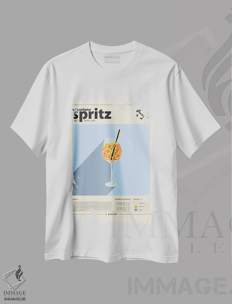 تیشرت سفید طرح دار اشپرایتز، تزئینی اثر گاستروورلد | immage.ir
