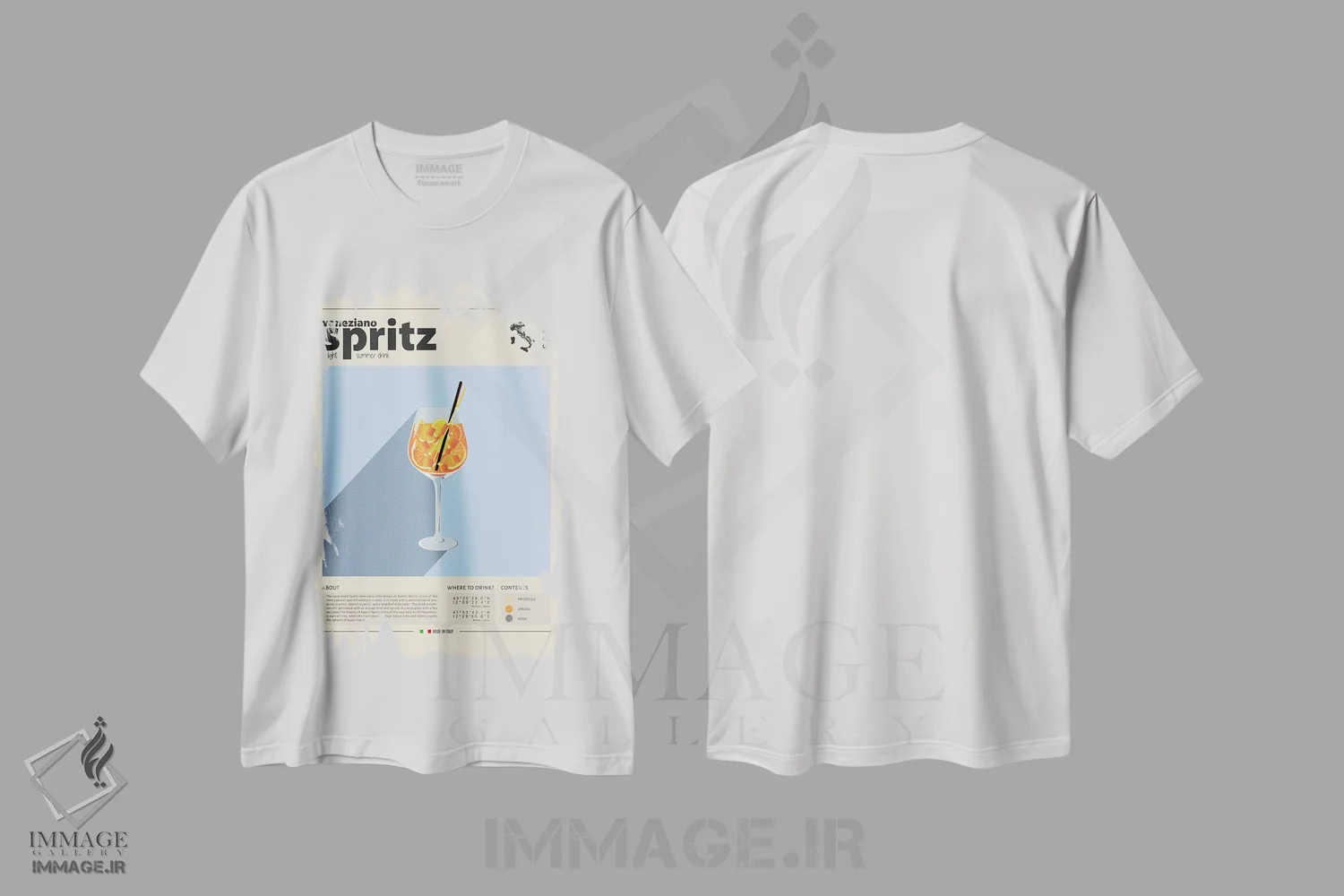 تیشرت سفید طرح دار اشپرایتز، تزئینی اثر گاستروورلد | immage.ir