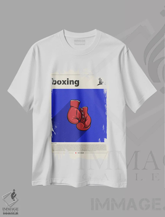 تیشرت سفید طرح دار بوکس، تزئینی اثر گاستروورلد | immage.ir
