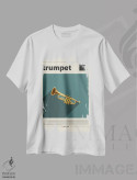 تیشرت سفید طرح دار ترومپت، تزئینی اثر گاستروورلد | immage.ir