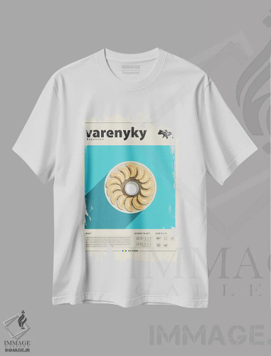 تیشرت سفید طرح دار وارنیکی ۲، تزئینی اثر گاستروورلد | فروشگاه ایماژ