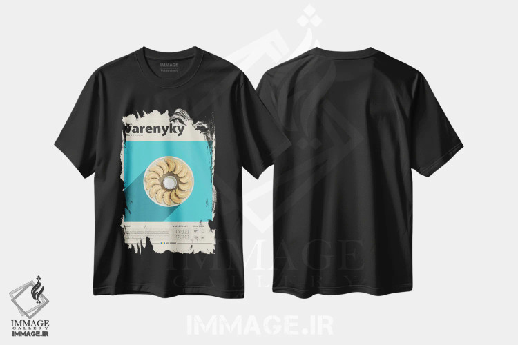 تیشرت مشکی طرح دار وارنیکی ۲، تزئینی اثر گاستروورلد | immage.ir