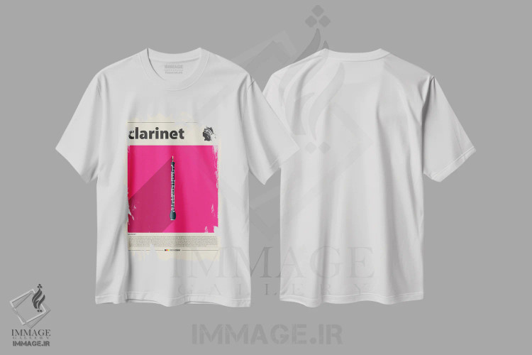 تیشرت سفید طرح دار کلارینت، تزئینی اثر گاستروورلد | فروشگاه ایماژ