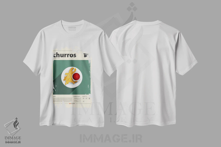تیشرت سفید طرح دار چوروس، تزئینی اثر گاستروورلد | immage.ir