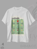 تیشرت سفید طرح دار کوکتل ها، تزئینی اثر گاستروورلد | immage.ir