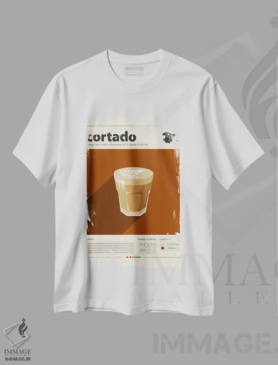 تیشرت سفید طرح دار کورتادو، تزئینی اثر گاستروورلد | فروشگاه ایماژ