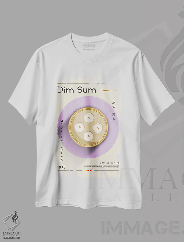 تیشرت سفید طرح دار دیم سام ۱، تزئینی اثر گاستروورلد | فروشگاه ایماژ