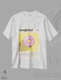 تیشرت سفید طرح دار دونات، تزئینی اثر گاستروورلد | immage.ir