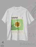 تیشرت سفید طرح دار فلافل، تزئینی اثر گاستروورلد | immage.ir