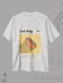 تیشرت سفید طرح دار هات داگ، تزئینی اثر گاستروورلد | فروشگاه ایماژ