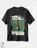 تیشرت مشکی طرح دار بیسبال، تزئینی اثر گاستروورلد | immage.ir
