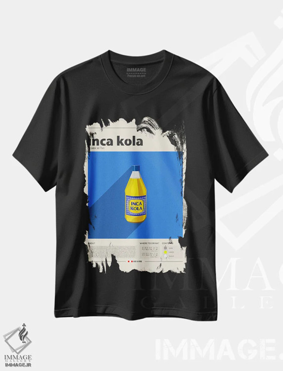 تیشرت مشکی طرح دار اینکا کولا، تزئینی اثر گاستروورلد | فروشگاه ایماژ