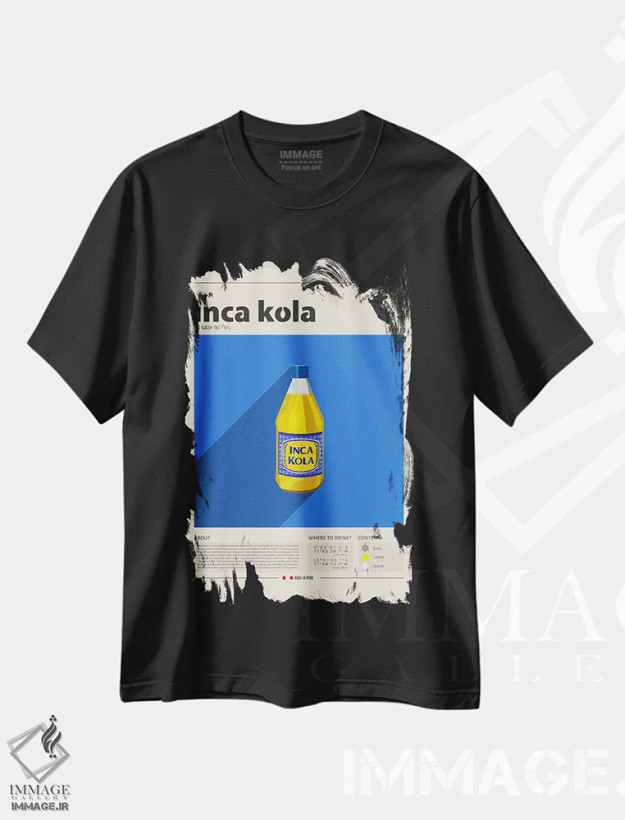 تیشرت مشکی طرح دار اینکا کولا، تزئینی اثر گاستروورلد | فروشگاه ایماژ