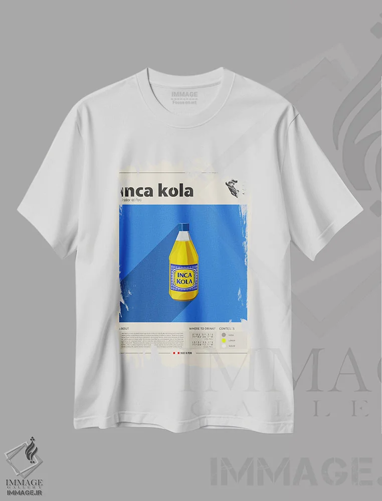 تیشرت سفید طرح دار اینکا کولا، تزئینی اثر گاستروورلد | immage.ir