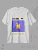 تیشرت سفید طرح دار مای تای، تزئینی اثر گاستروورلد | فروشگاه ایماژ