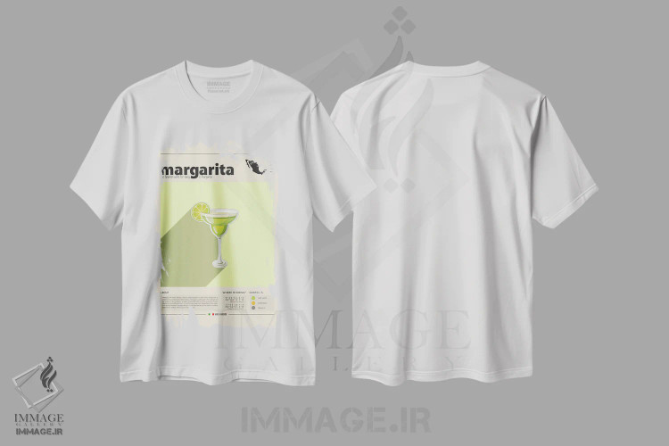 تیشرت سفید طرح دار مارگاریتا، تزئینی اثر گاستروورلد | فروشگاه ایماژ