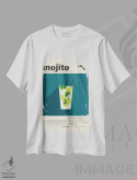 تیشرت سفید طرح دار موهیتو، تزئینی اثر گاستروورلد | فروشگاه ایماژ