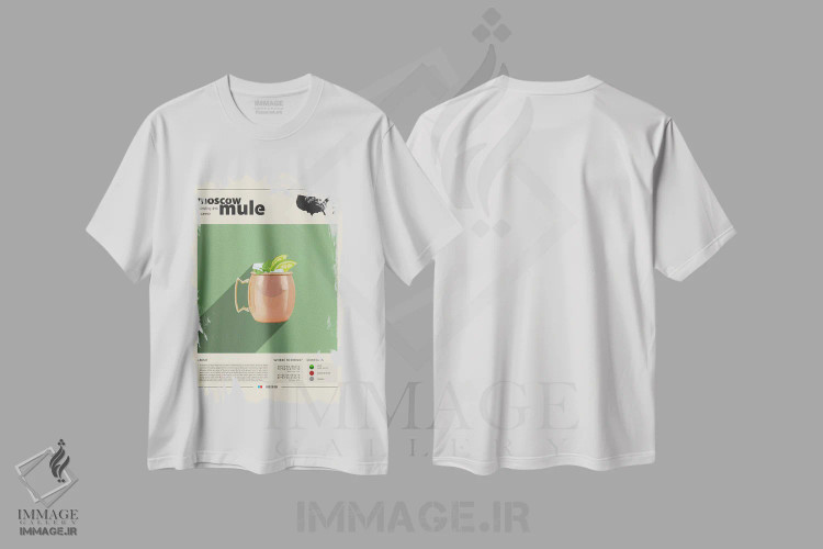 تیشرت سفید طرح دار ماسکومول، تزئینی اثر گاستروورلد | فروشگاه ایماژ