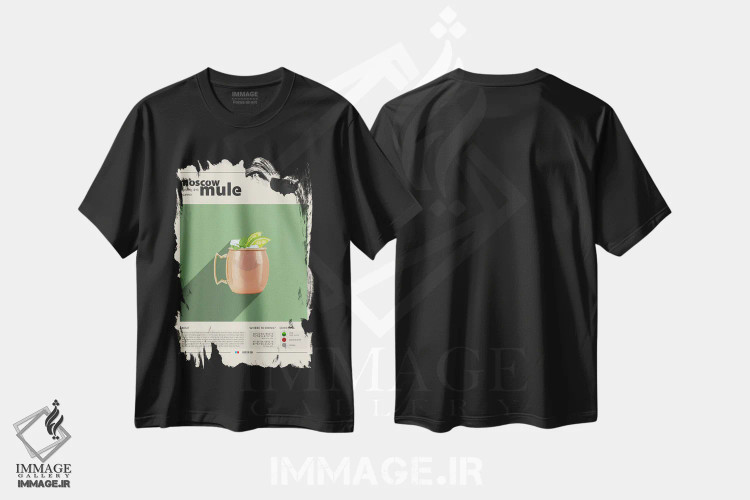 تیشرت مشکی طرح دار ماسکومول، تزئینی اثر گاستروورلد | immage.ir