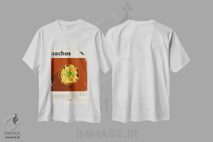 تیشرت سفید طرح دار ناچو، تزئینی اثر گاستروورلد | immage.ir