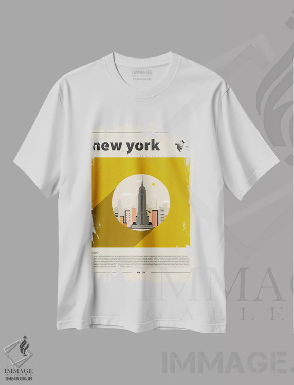 تیشرت سفید طرح دار نیویورک، تزئینی اثر گاستروورلد | فروشگاه ایماژ