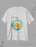 تیشرت سفید طرح دار پد تای ۱، تزئینی اثر گاستروورلد | فروشگاه ایماژ