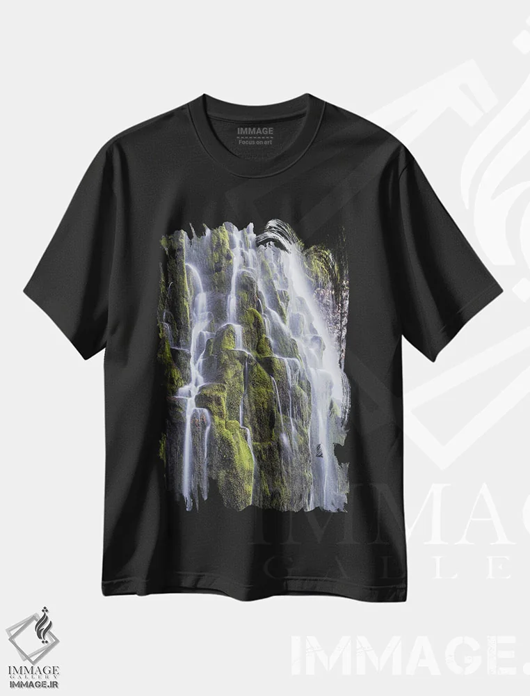 تیشرت مشکی طرح دار آثار گرگ وینستون - immage.ir